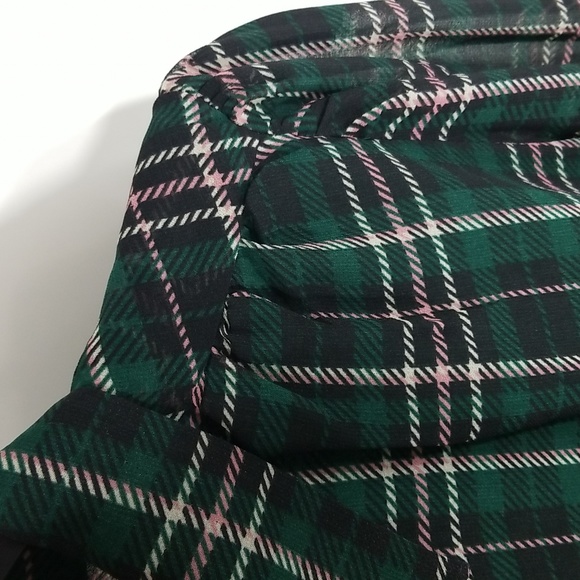 {Ann Taylor} Plaid Sheer Sleeve Shirt Size Small - Picture 9 of 16